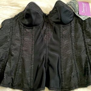 Dominique bustier shaper longline bra. Black. Size 34B. New with tags